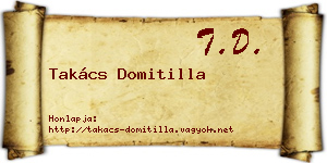 Takács Domitilla névjegykártya